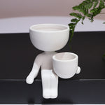 Hand Made Cute Humanoid Ceramic Vase
