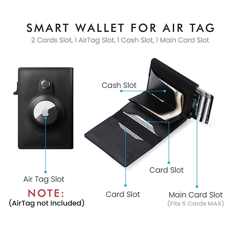 Premium AirTag Wallet with RFID Blocking