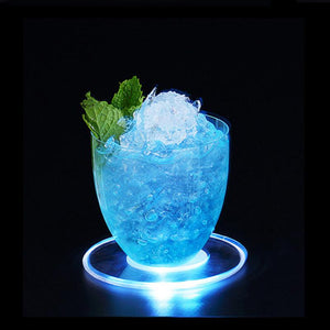 Acrylic LED Light Coaster Cocktail Flash Base