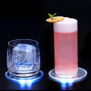 Acrylic LED Light Coaster Cocktail Flash Base