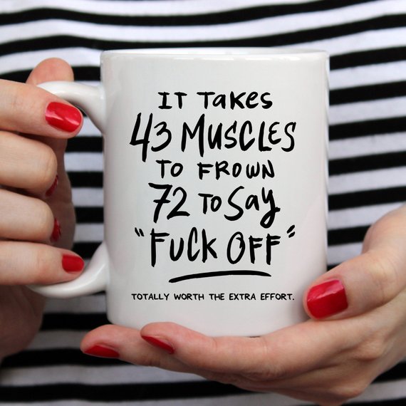 Lets Gadgit - Funny Mug with 43 Muscles